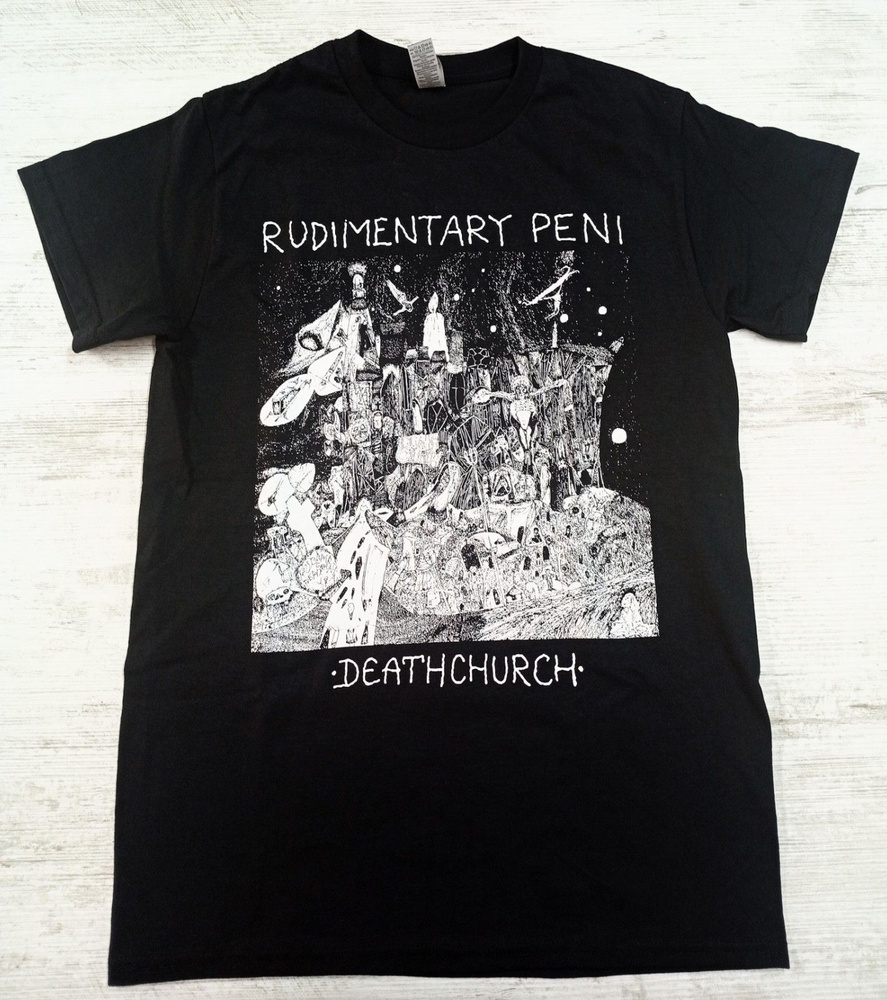Футболка Футболка Rudi Hardcore punk Black with Hand Pulled Silkscreen Print #1