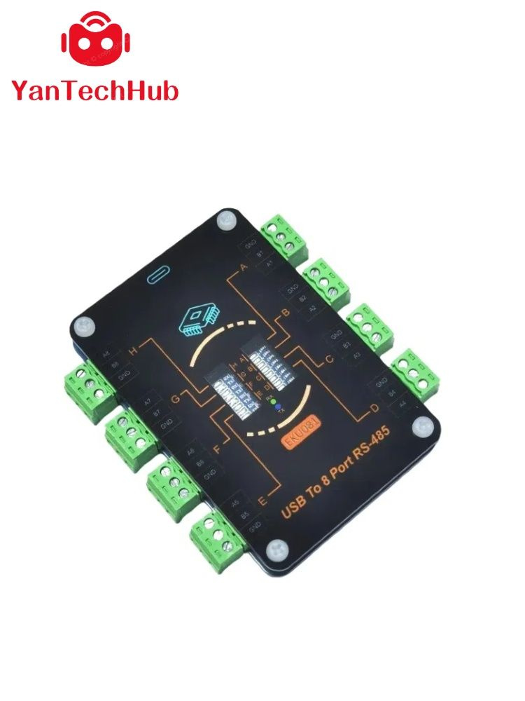 USB/TypeC в 8x RS485 преобразователь, модуль расширения CH348 EKU081 ...