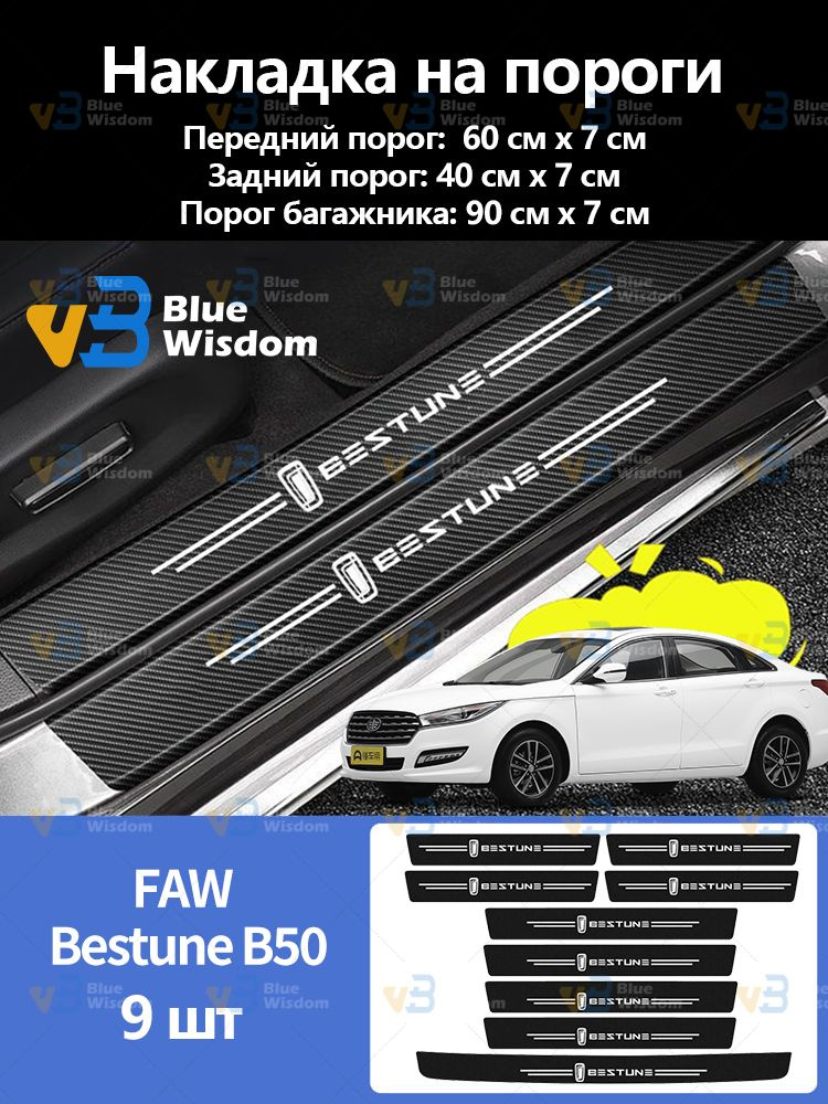 Накладка порога передней стойки FAW Bestune T77 правого нижняя черная в сборе
