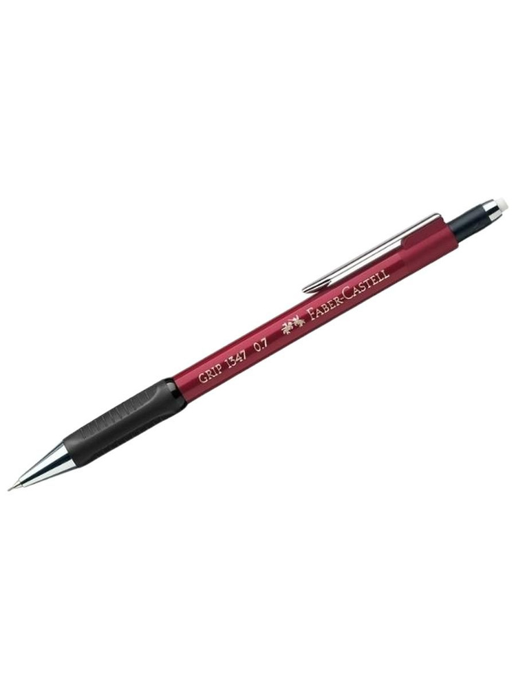 Карандаш механический Faber-Castell "Grip 1347" 0,7мм, B, грип, с ласт., автоподача грифеля, красный #1