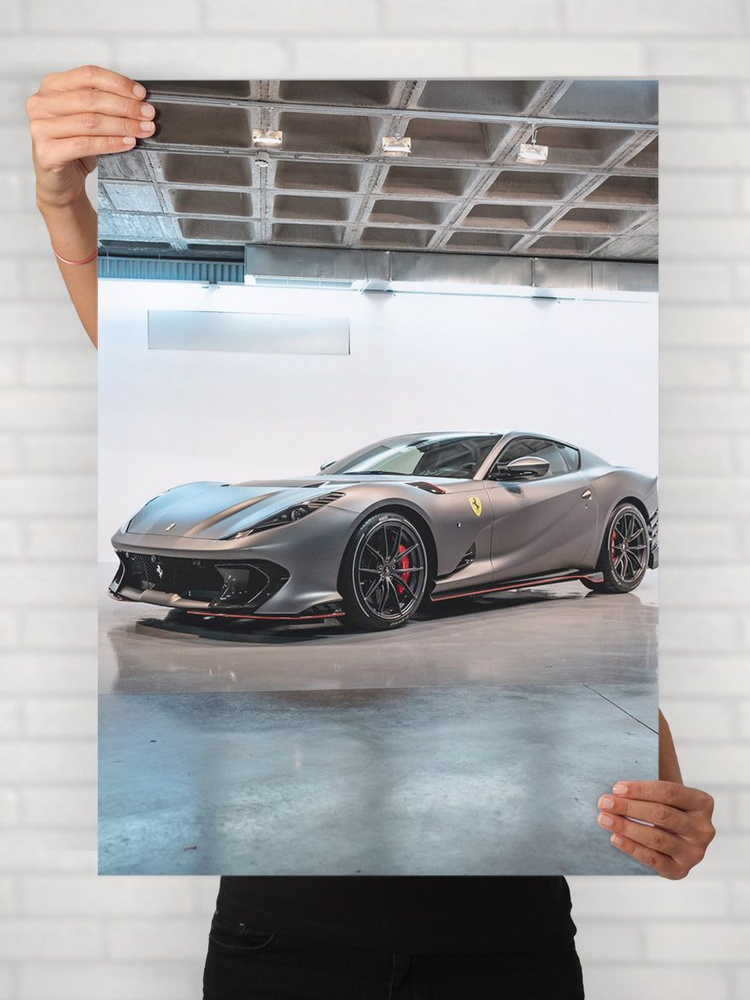 Плакат на стену для интерьера Легенды Авто (Феррари 812 Компетиционе - Ferrari 812 Competizione 1) - #1