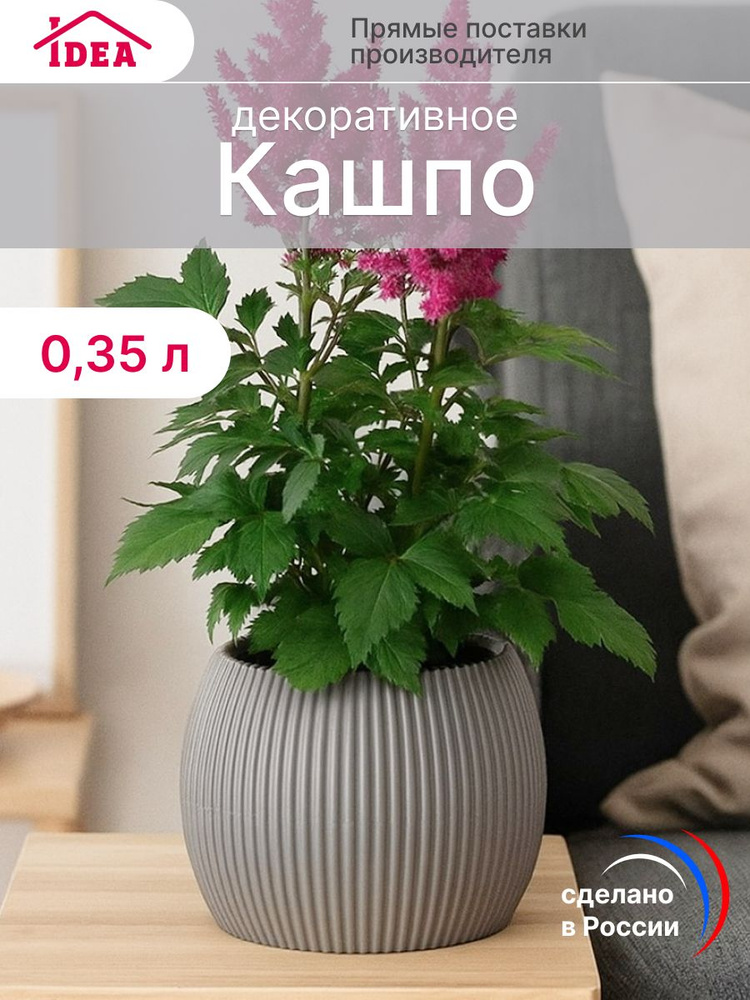 Кашпо для цветов и суккулентов, горшок для цветов 0,35л #1