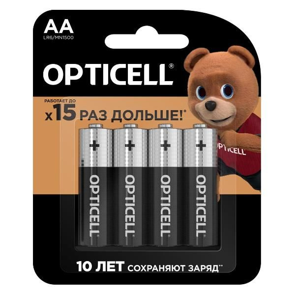 Батарея Opticell Basic AA 4шт #1