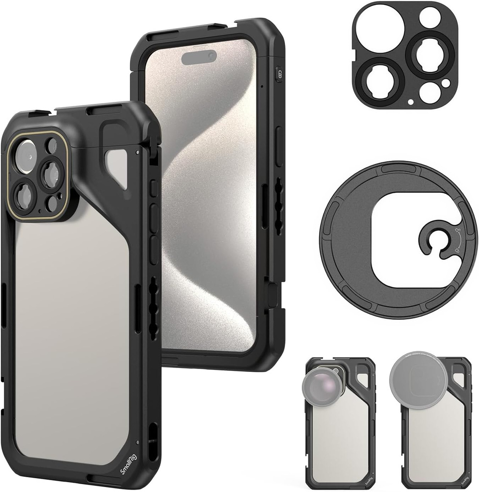 SmallRig для iPhone 15 Pro Max: защитный каркас с адаптером фильтров 67 мм, усовершенствованный дизайн #1
