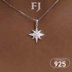 F-Jewelry Подвеска на шею серебро 925 звезда Ювелирные украшения