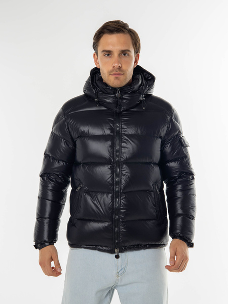 Пуховик MONCLER Moncler Maire, мужской, зимний, на зиму, чёрный