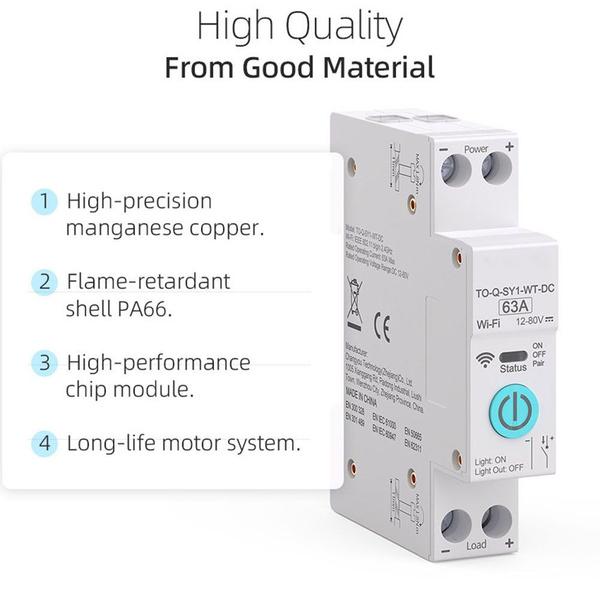 Для Tuya DC Smart Switch 63A 12-80V Беспроводной Автоматический ...