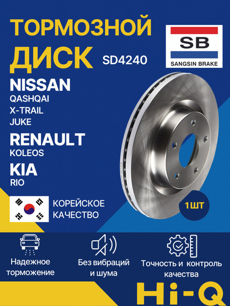 Диск тормозной (Спереди) Nissan Juke 10-20 / Qashqai 06-13