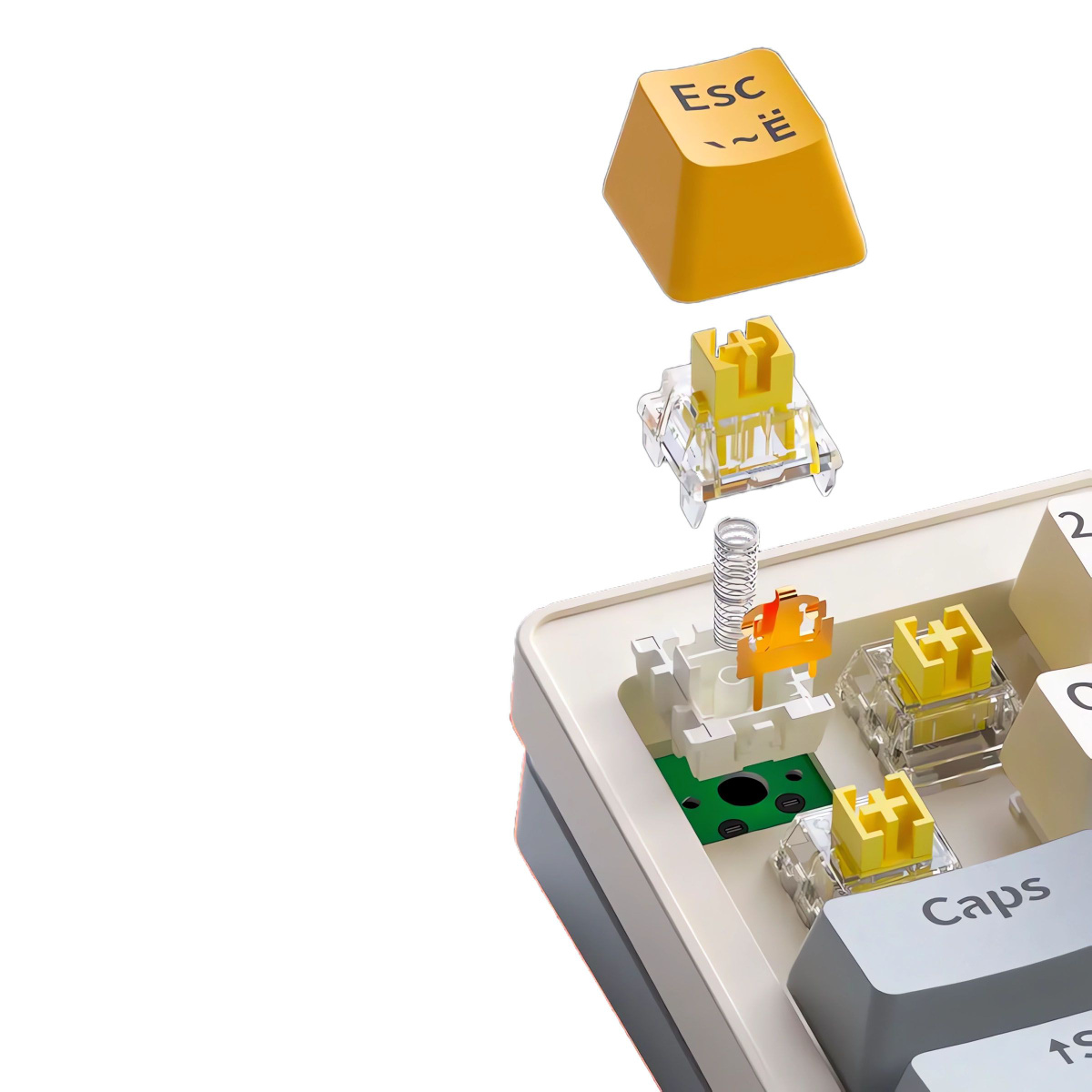 Клавиатура игровая проводная VOROTEX K680 Yellow Switch, русская ...