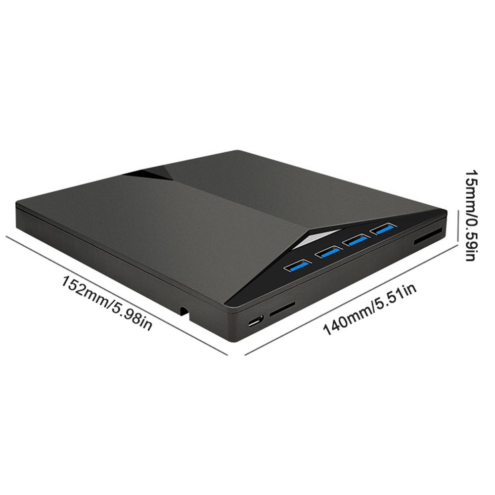 Внешний привод CD/DVD 7 в 1 USB3.0 Type-C для Windows 11/10/8/7/Linux ...