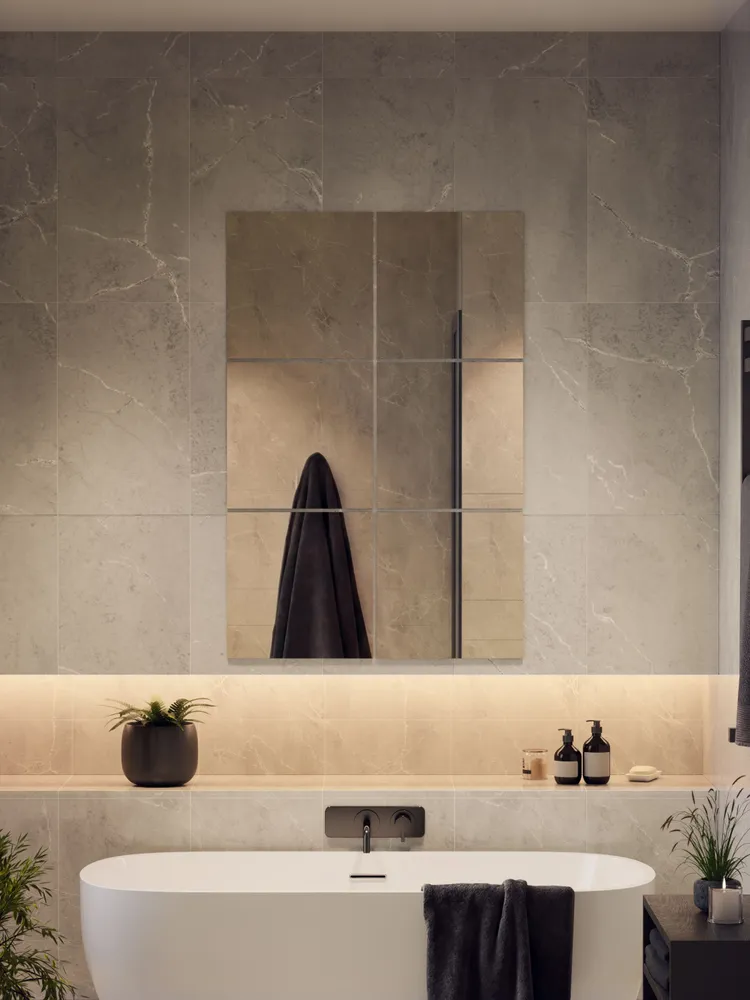 Зеркальная плитка с кромкой ONE MIRROR 40х40см. (10 штук), 40x40 см, фото 4