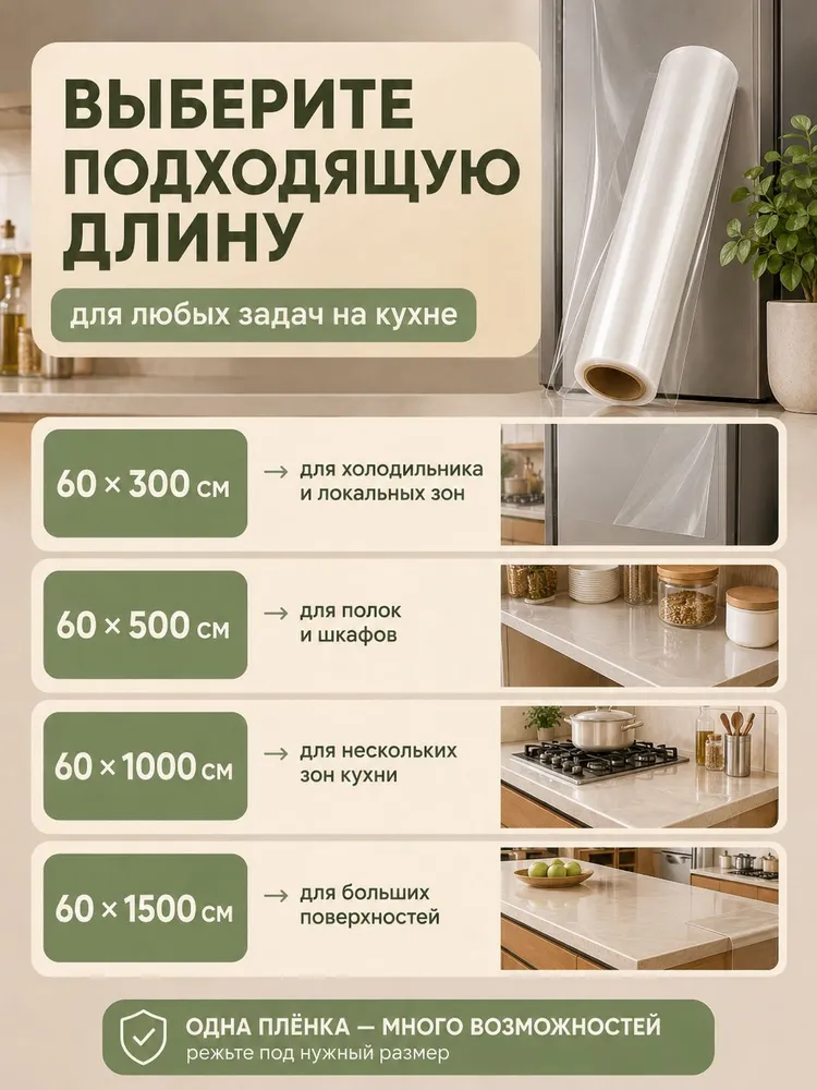 Коврик для кухонных полок и ящиков, прозрачный защитный вкладыш без клея, 60*300 см, 60x300 см, фото 5