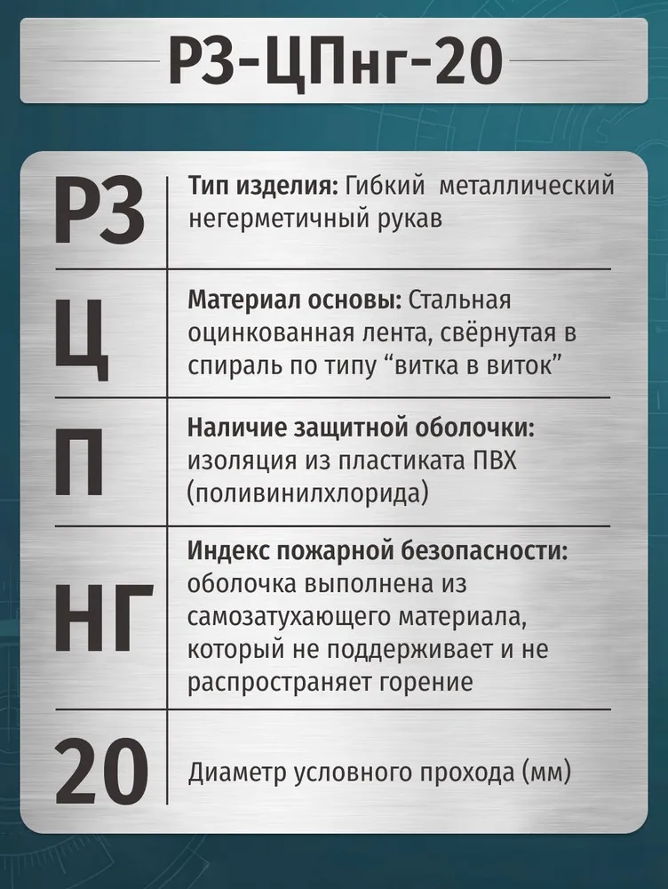 Металлорукав 20мм в ПВХ оболочке с протяжкой IP65 РЗ-ЦПнг, PlexUp (15м), 15 м, фото 3