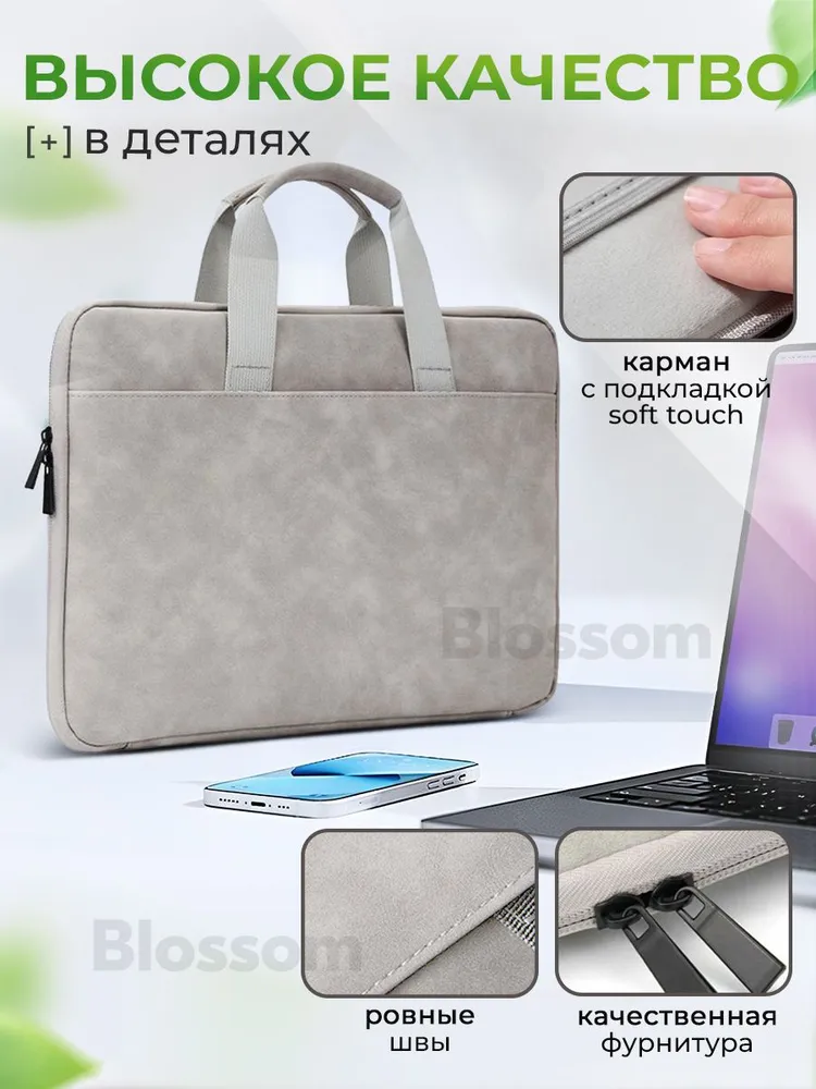 Сумка для ноутбука 15,6 - 16 дюймов (macbook pro 16, huawei matebook d15 - 16, honor magicbook, HP, asus vivobook, lenovo, msi и др.), вариант, фото 3