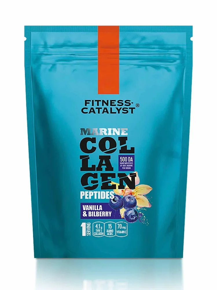 Пептиды морского коллагена Fitness Catalyst (ваниль-черника), черный