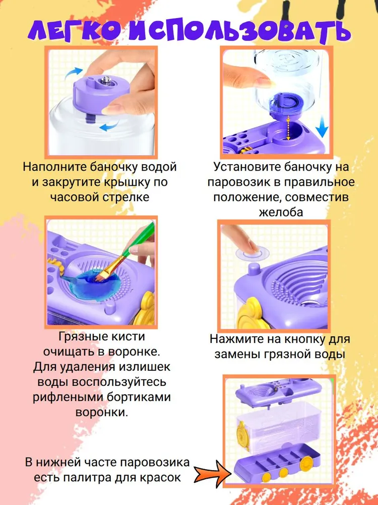 Кистемойка для рисования автоматическая непроливайка, вариант, фото 5