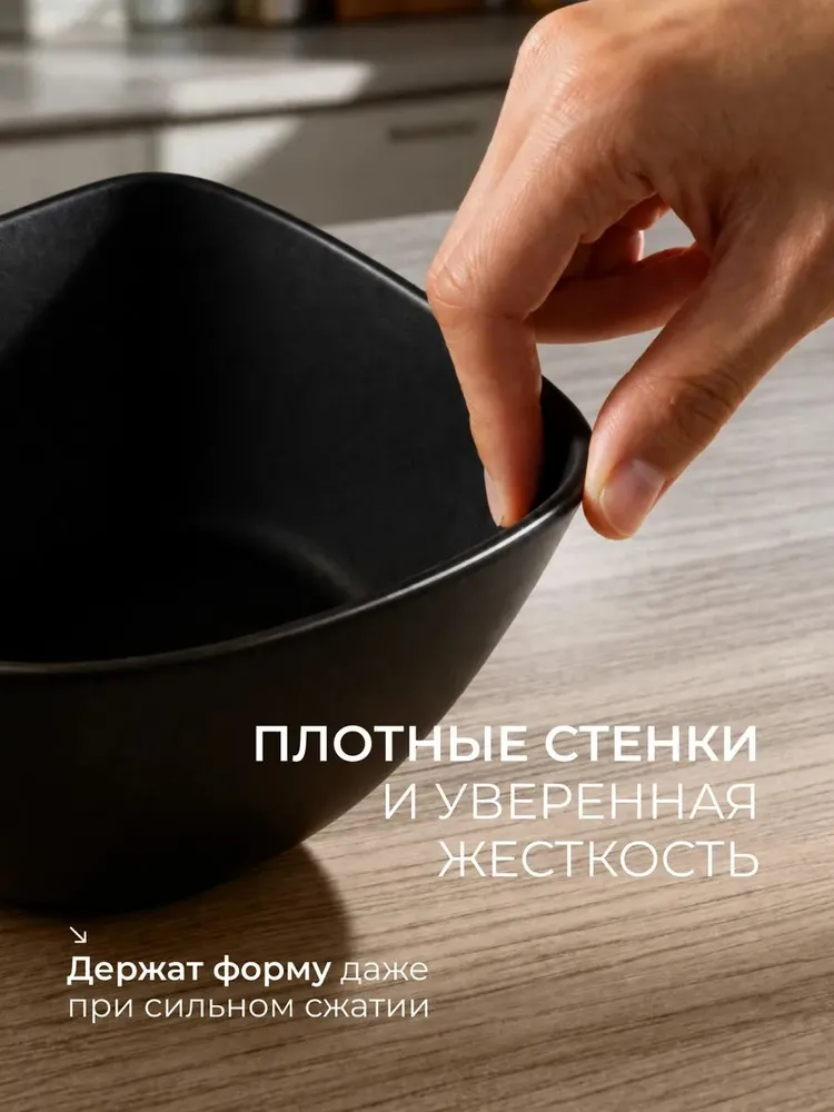 Набор пластиковой посуды 6 глубоких тарелок, вариант, фото 2