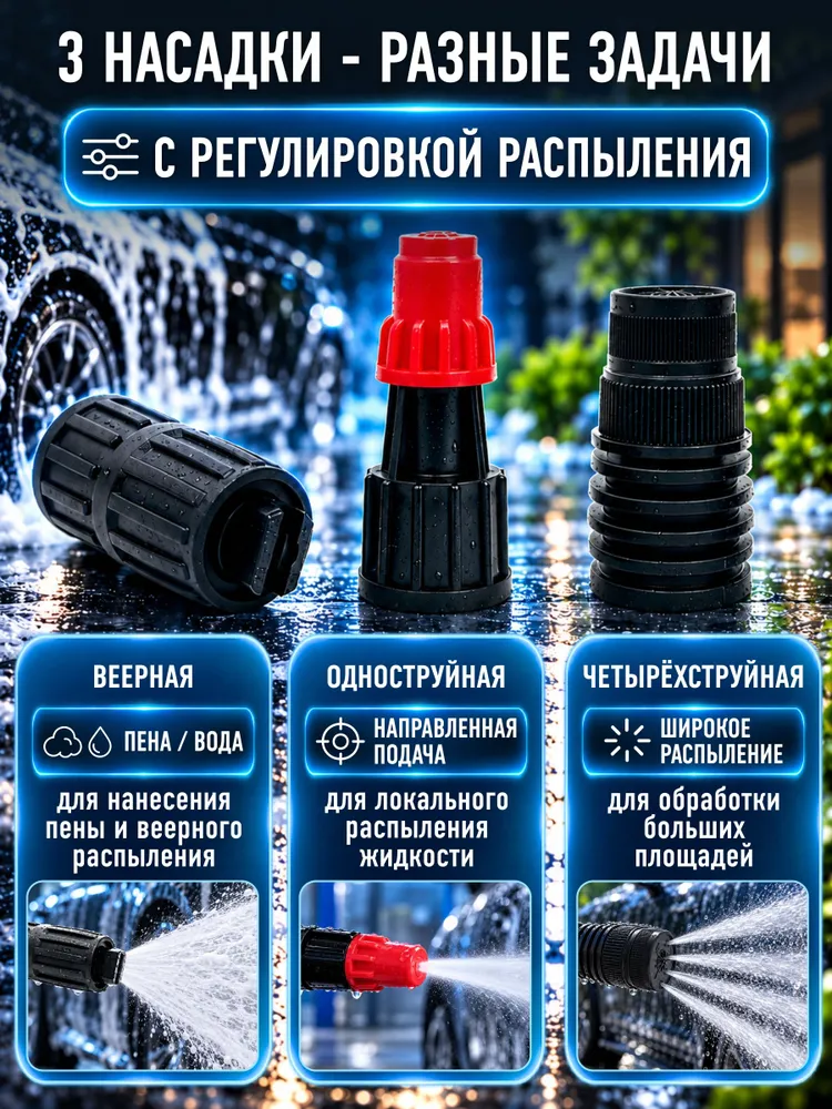 Пеногенератор ручной для мойки авто распылитель пены, вариант, фото 5