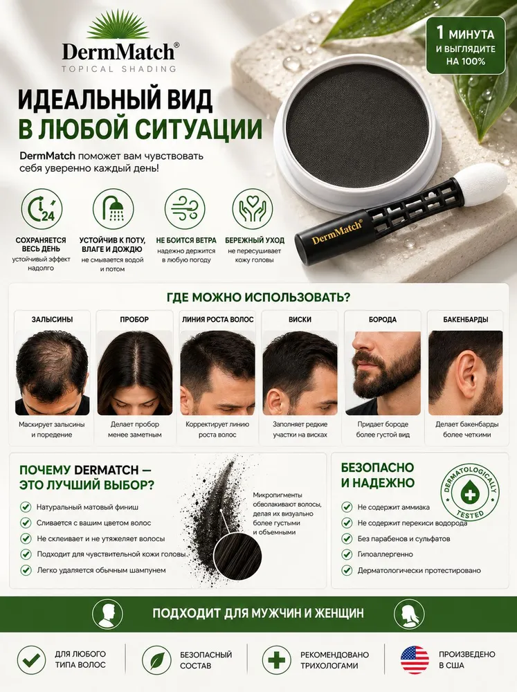 DermMatch Загуститель для волос, вариант, фото 6