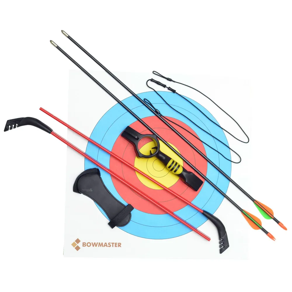 Лук детский Bowmaster - Циклоп, 15 Lbs, 125 см, стрелы -2 шт. крага, мишень.(черный), 2 шт, фото 3