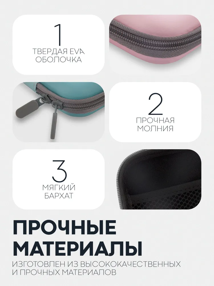 Защитный чехол для Nintendo Switch OLED и Nintendo Switch (чехол для Нинтендо Свитч Олед), на молнии, серый, голубой, фото 2