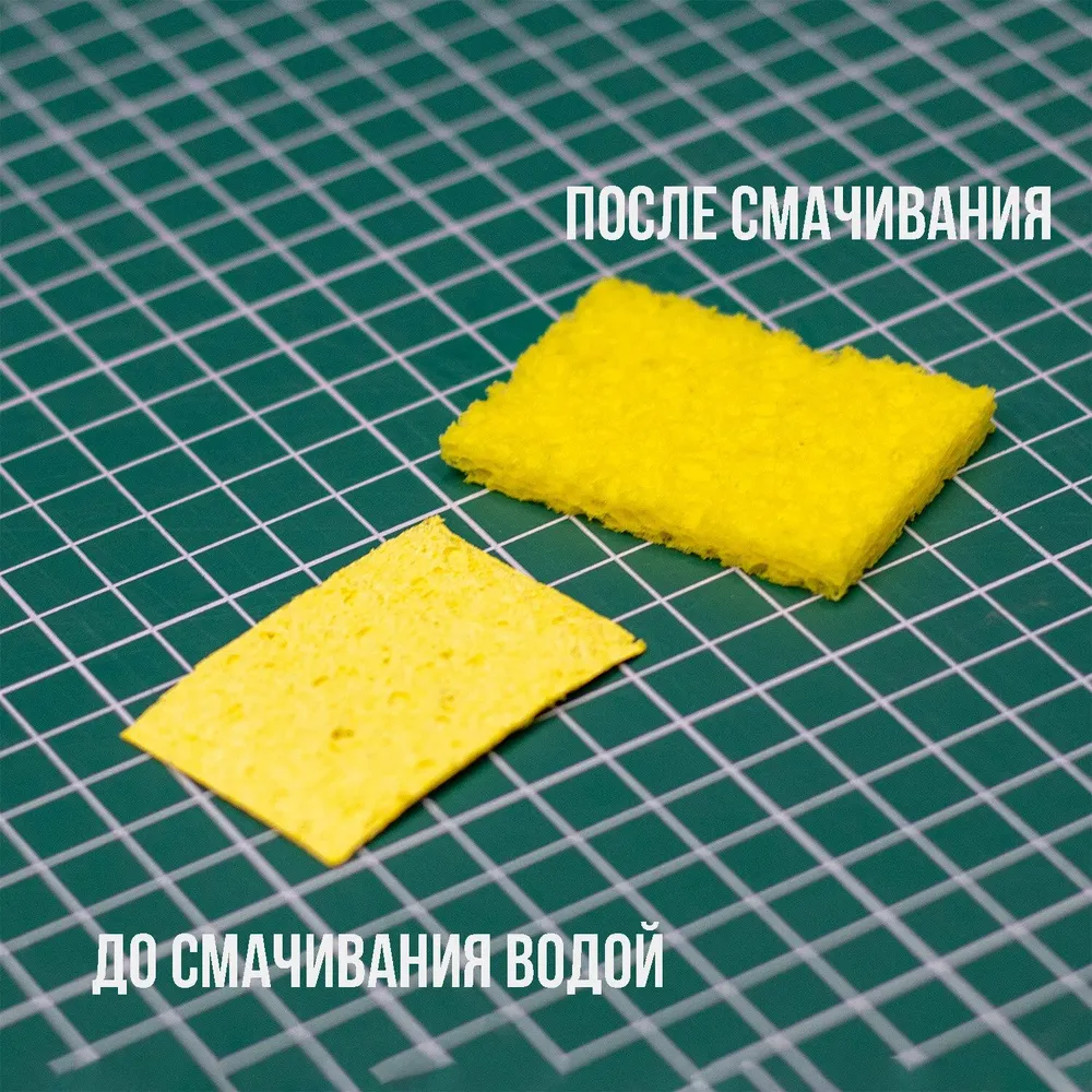 5 шт. Губка для чистки жала паяльника, 60*60 мм, 60x60 мм, 5 шт, фото 3