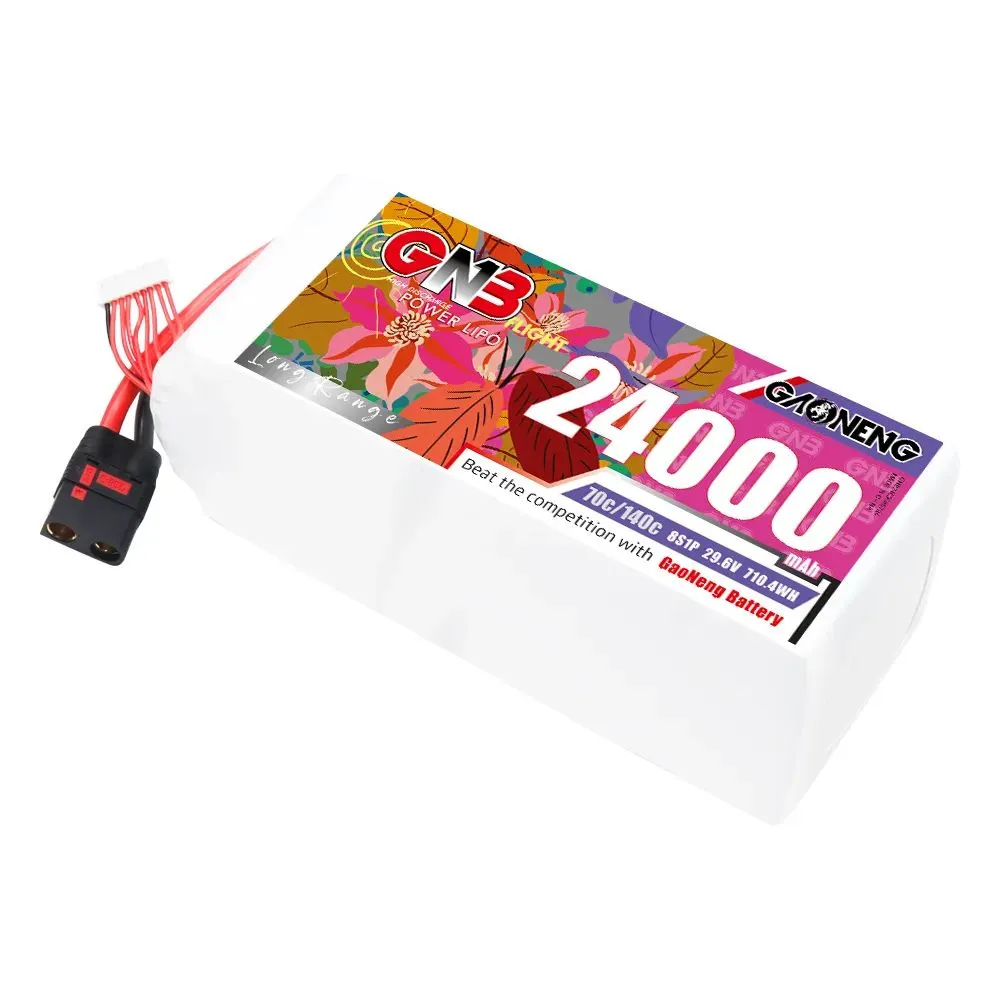 Gaoneng GNB 8S1P 29.6V 24000mAh 70C Lipo battery