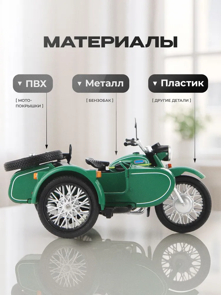 Коллекционная модель ИМЗ-8.103-10 Урал в серии "Наши мотоциклы" №1. Масштаб 1/24, вариант, фото 6