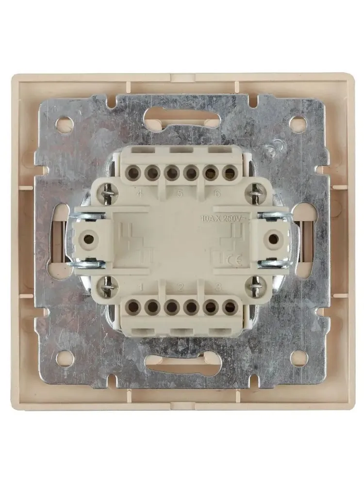 Выключатель Intro Plano 1-102-02 одноклавишный с подсветкой 10А-250В IP20 СУ слоновая кость, вариант, фото 5