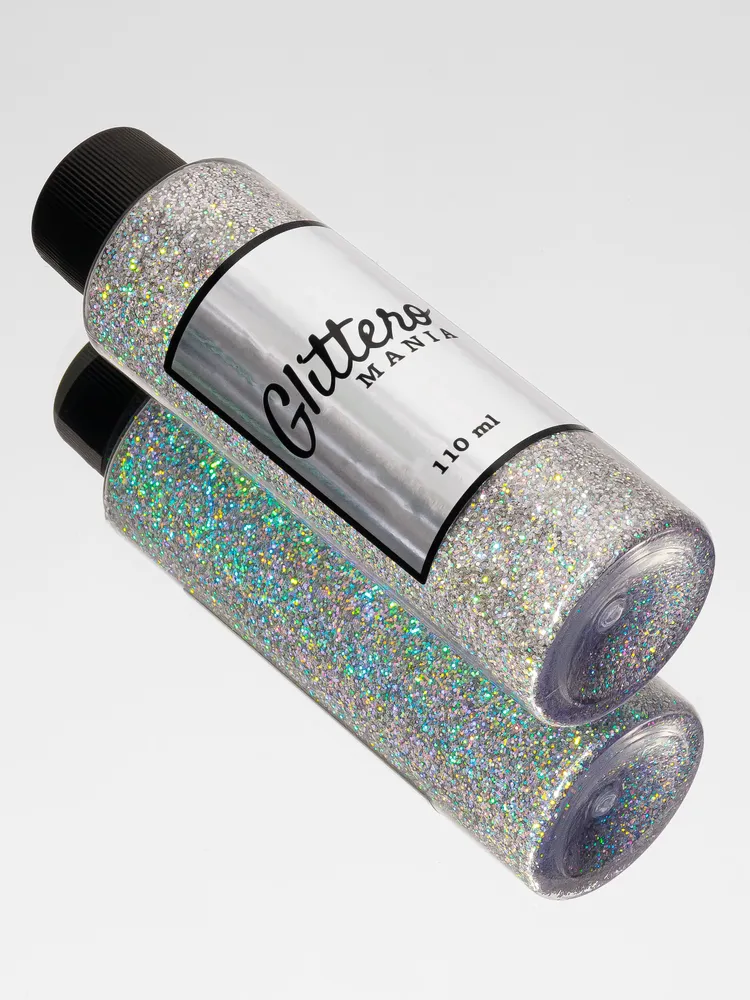Glitteromania Блестки декоративные голография золото, глиттер мелкий для творчества. 0.2мм., 110 мл, фото 5