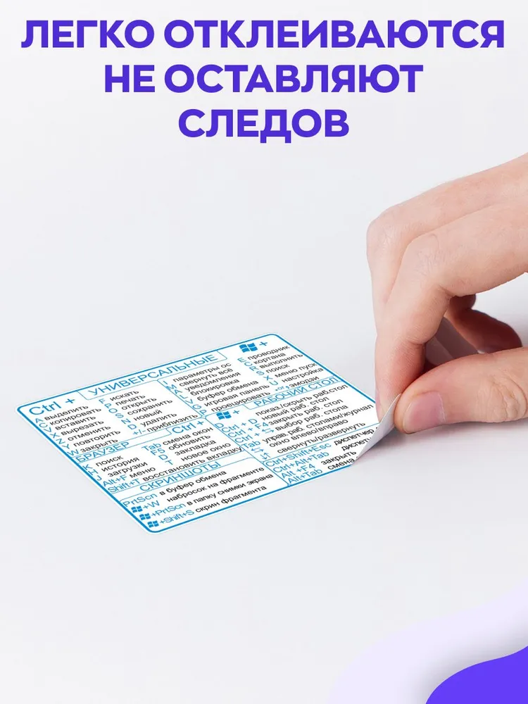Наклейки Горячие клавиши Windows для клавиатуры, вариант, фото 4