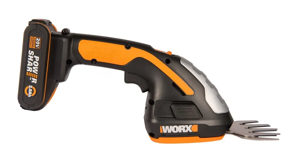Ножницы для стрижки травы и кустарников аккумуляторные WORX WG801E, 10-20 см, 20 В, АКБ 2 А*ч, ЗУ 0,4 А, коробка, вариант, фото 2