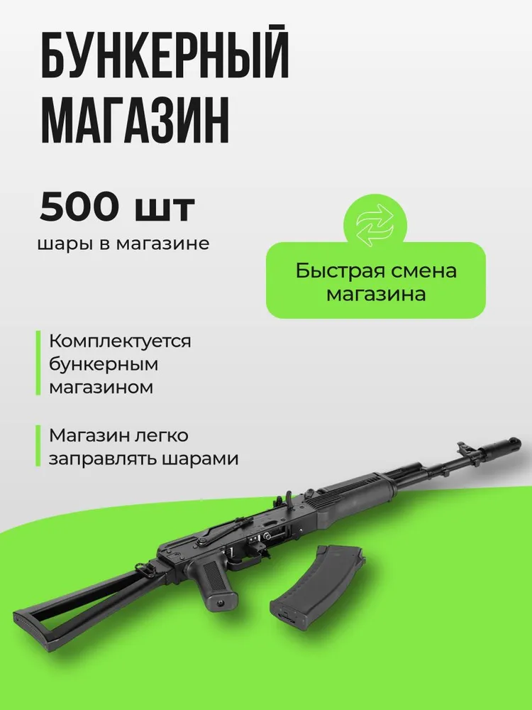 Страйкбольный автомат (Cyma) CM040 S-74M, вариант, фото 4