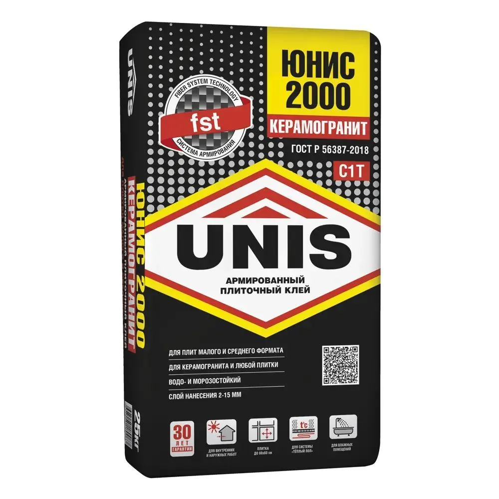 Плиточный клей цементный UNIS 2000 25 кг, 25 кг, фото 2