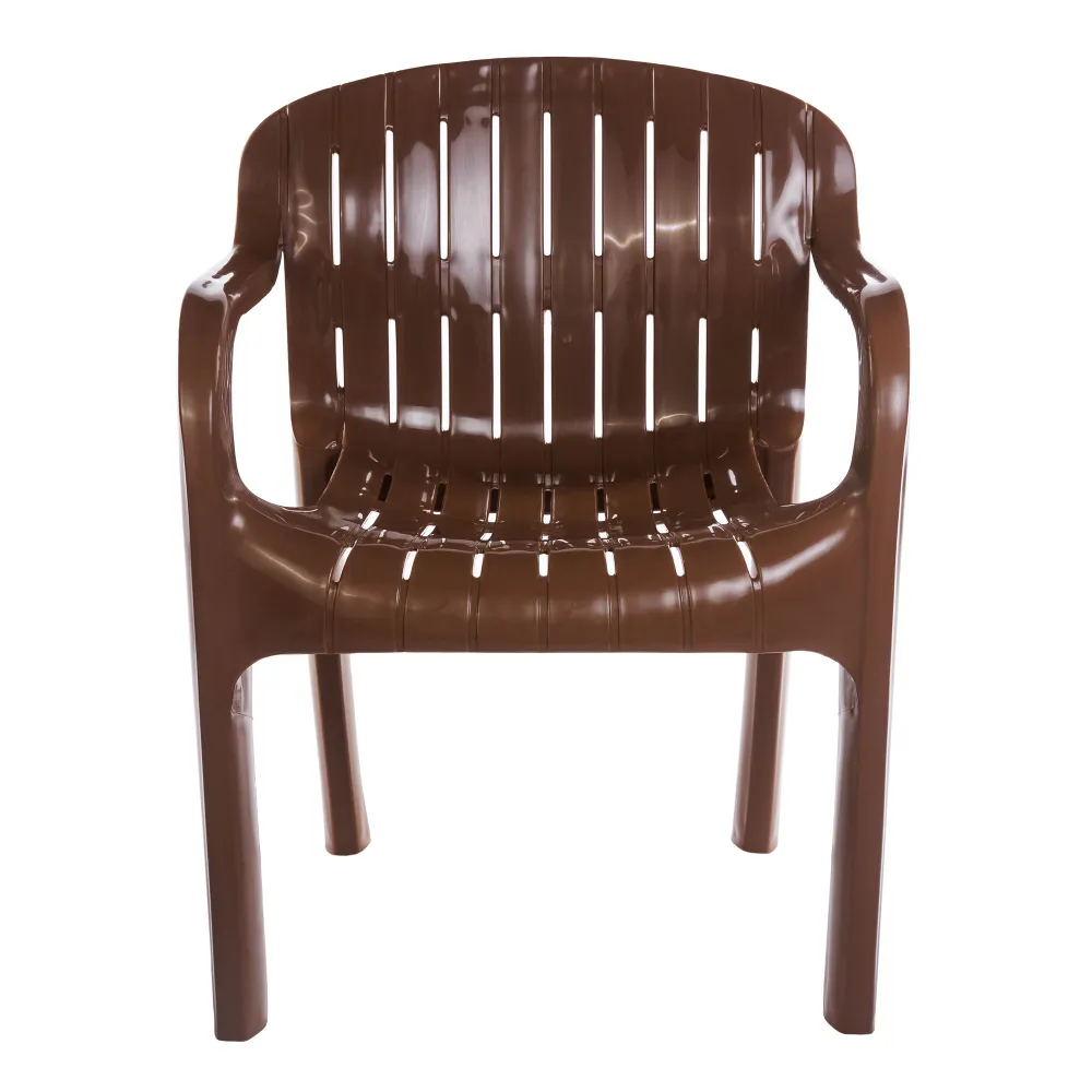 Кресло пластиковое "Летнее" шоколадный, 61х48х81 см, 61x48x81 см, фото 2