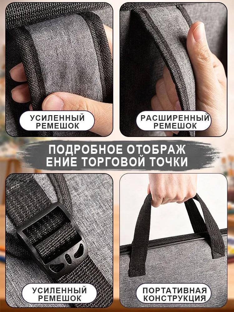 А3 сумка для инструмента,водонепроницаемая,художника и школьни- универсальная для школы и офиса, вариант, фото 6