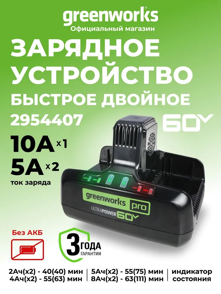 Быстрое зарядное устройство двойное 60V, 10A, 2954407, вариант