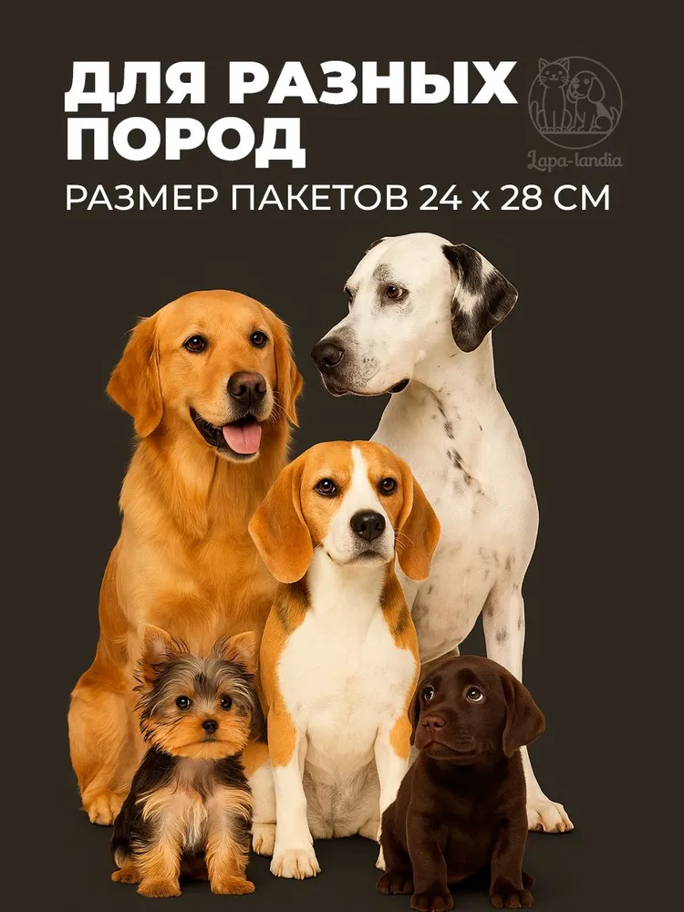Пакеты для выгула собак биоразлагаемые, 480 штук, 24 рулона, вариант, фото 5