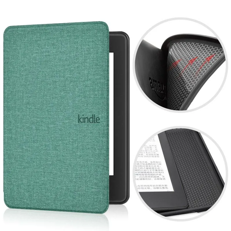 Чехол-книжка с магнитом для Amazon Kindle 2022, 2024 6 дюймов (11-е поколение). Черный, зеленый, фото 2