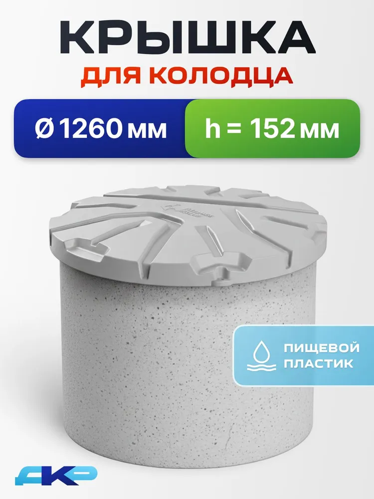 Крышка колодца серая ТИП II, серый