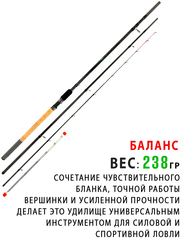 Фидерная удочка KAIDA NEOXOEN, удилище 3,0 м, тест 60-120 г, 3 м, 120 г, фото 4