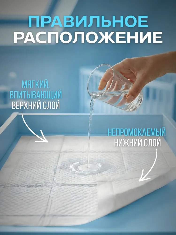 Пеленки одноразовые детские Пелигрин Mini, 30х45 см 60 шт, 30x45 см, 60 шт, фото 3