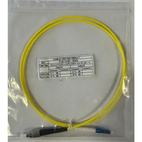 Патчкорд оптический simplex FC/UPC-LC/UPC, одномодовый (9/125 мкм, G657A1), диаметр 3.0 мм, длина 10