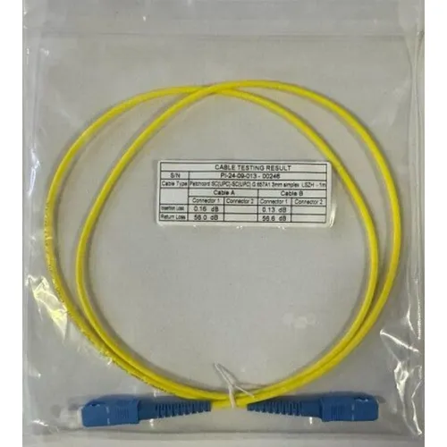 Патчкорд оптический simplex SC/UPC-SC/UPC, одномодовый (9/125 мкм, G657A1), LSZH, 3.0 мм, длина 2 м