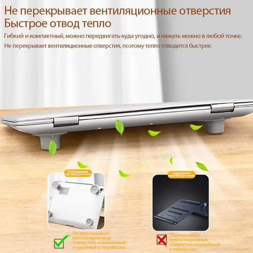 Ноутбуковые подставки кожухи: предназначены для обеспечения циркуляции воздуха внизу ноутбука, эффек
