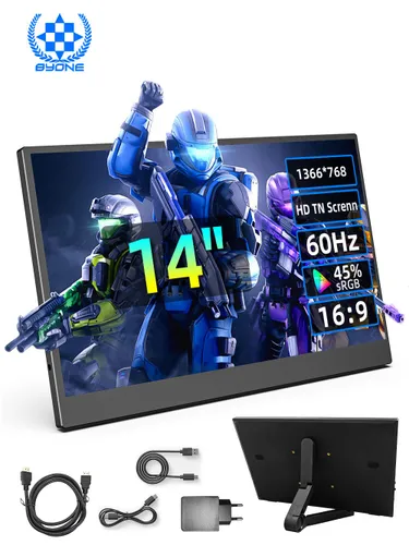 BYONE 14" Монитор ZK14, черный