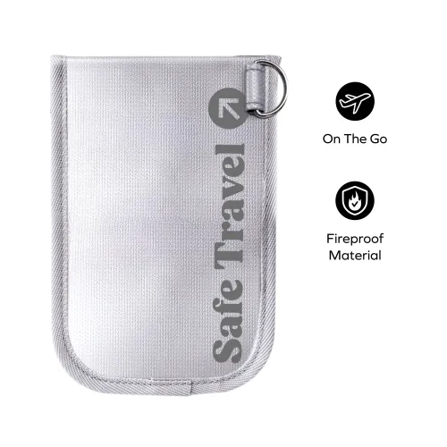 Огнестойкий чехол для повербанка 1-World Airlliner - Серый