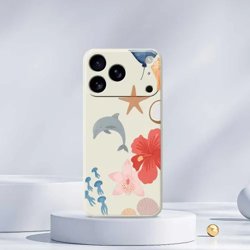 Мягкая оболочка из ТПУ в морском стиле защищает телефон от царапин и подходит для iPhone 17 Pro