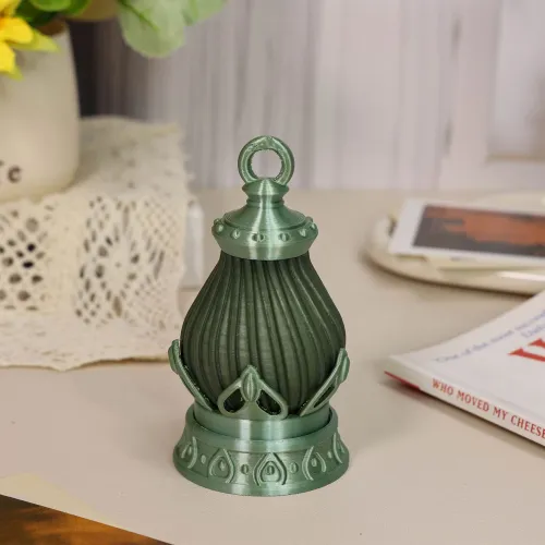 Волшебный чайный светильник 3D печать декор, прозрачный оливковый + бронзовый, БЕЗ СВЕТИЛЬНИКА