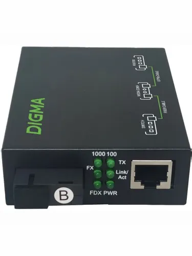 Медиаконвертер оптический Digma DMC-1G53-20B гигабитный
